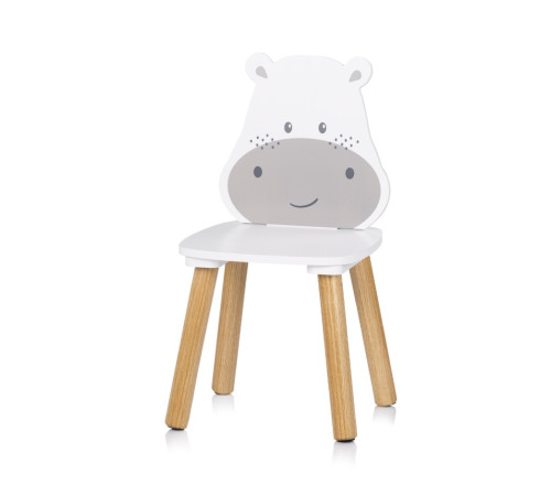 chipolino diwh02450323 masă și două scaune din mdf "hipopotamul și leul"