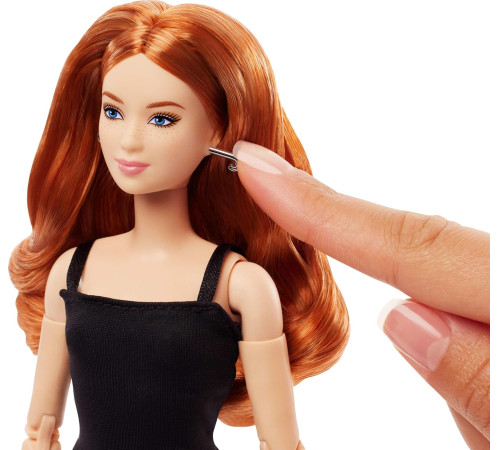 barbie jbh74 Кукла "barbie basics model 04" с рыжими волосами в черном длинном платье