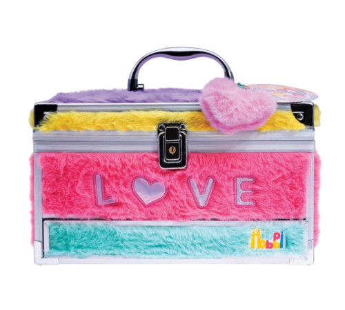 as kids 1081-60006 trusă mare de machiaj și accesorii pentru copii "happihobbi beauty case" (50 piese) 