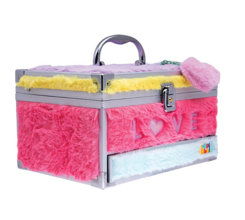 as kids 1081-60006 trusă mare de machiaj și accesorii pentru copii "happihobbi beauty case" (50 piese) 