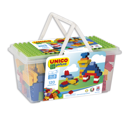 Детский магазин в Кишиневе в Молдове androni 8502-0000 Конструктор "unicoplus" в боксе (120 дет.)