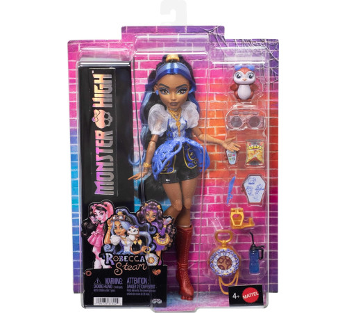 monster high jmb81 Кукла "Робекка Стим" с пингвином
