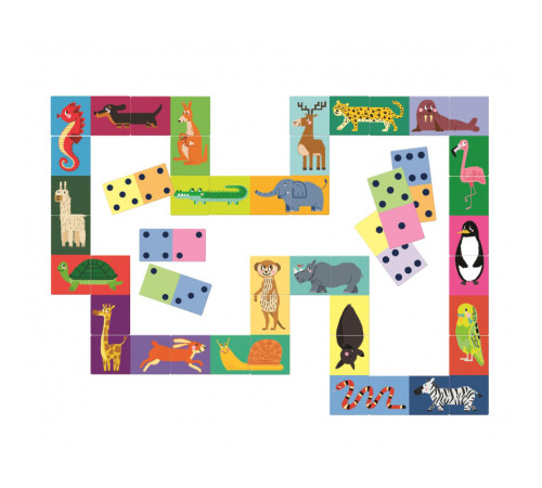 as kids 1024-50360 joc educativ agerino "domino animăluțe și numere" 