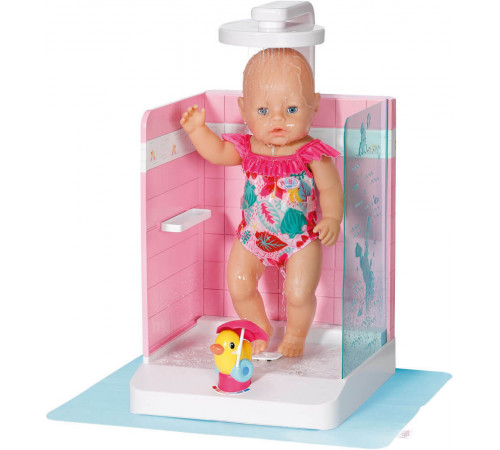 zapf creation 830604 cabina de dus automata pentru papusa baby born  