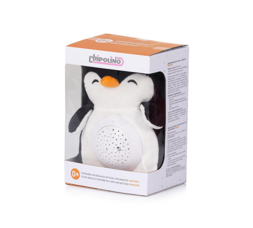 chipolino pil02503ping jucărie de pluș cu proiector și muzică "pinguin"