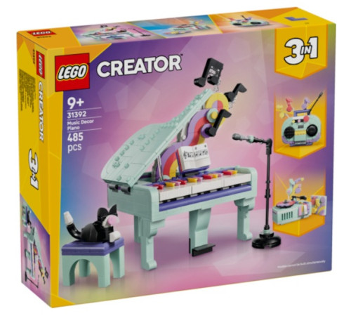 Детский&nbsp;магазин в Кишиневе в Молдове lego creator 31392 Конструктор 3 в 1 "Музыкальный декор: рояль с котом" (485 дет.)