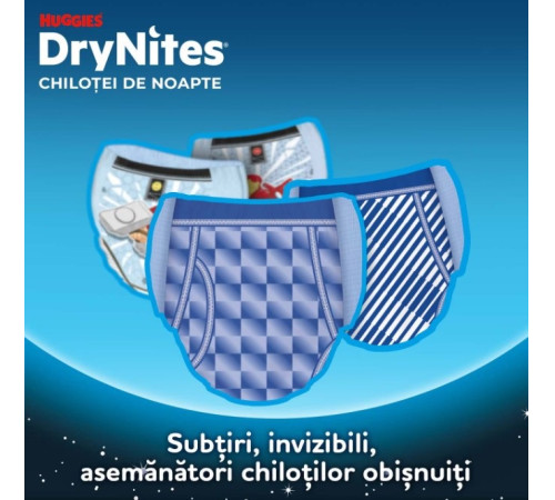 chiloți absorbanți huggies drynites boy (30-48 kg.) 9 buc.