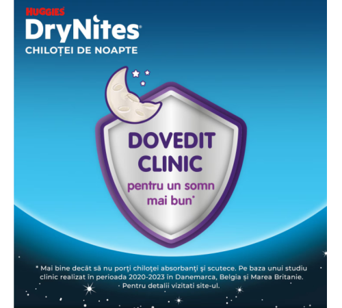 chiloți absorbanți huggies drynites boy (30-48 kg.) 9 buc.