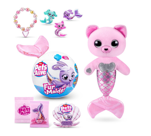 zuru pets alive 9555 Игровой набор с интерактивной игрушкой "furmaids" (в асс.)