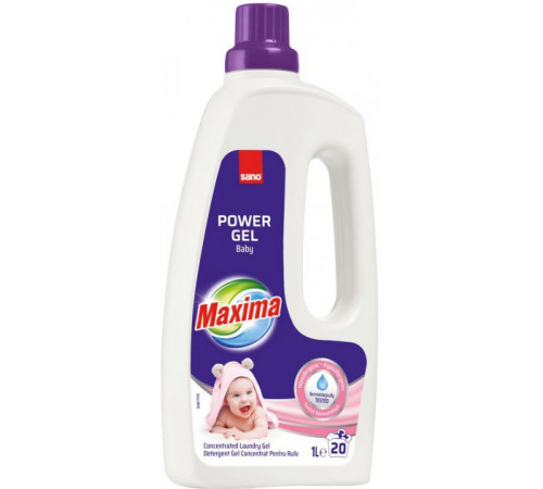 sano detergent gel de rufe concentrat "maxima baby" (1 l.)  992218