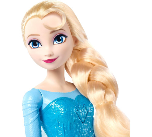 disney princess jlj07 păpușă muzicală frozen elsa "strălucirea puterii de gheață" (30 cm)