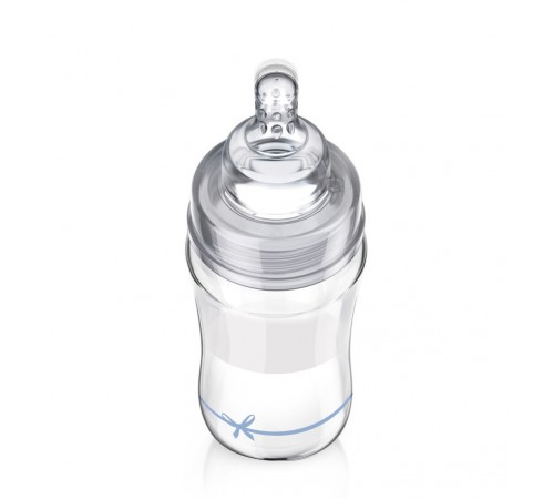 lovi 74/204boy Стеклянная бутылочка baby shower 250 мл. (3 м+)