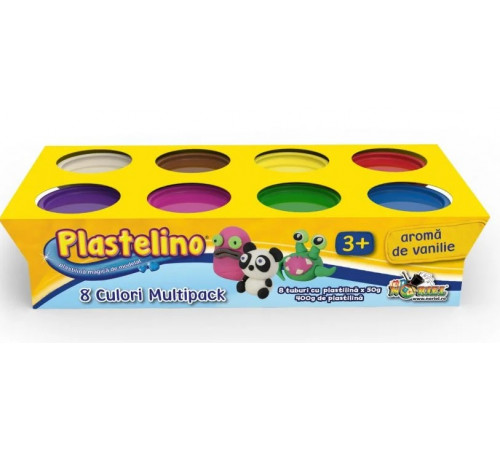  plastelino int5928 Паста для моделирования Мультипак (8 цветов)