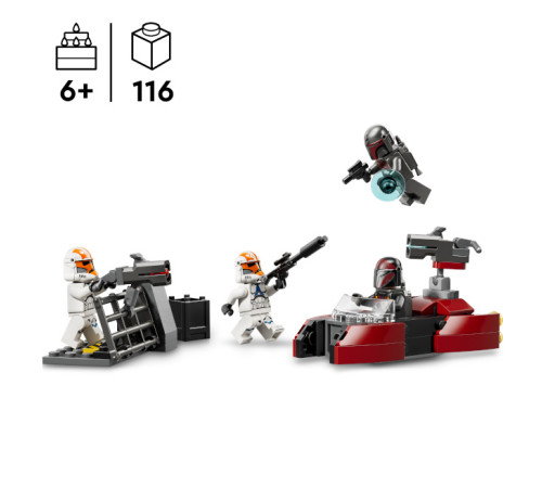 lego star wars 75449  constructor "set de luptă asediul mandalorului" (116 el.)