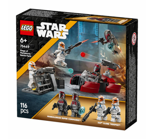  lego star wars 75449  constructor "set de luptă asediul mandalorului" (116 el.)