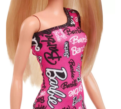 arbie hrh07 papusa barbie "super stil" intr-o rochie de marca
