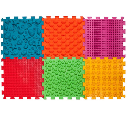  ortek 09713 covoraș ortopedic pentru masaj puzzle "sea" (6 el.)