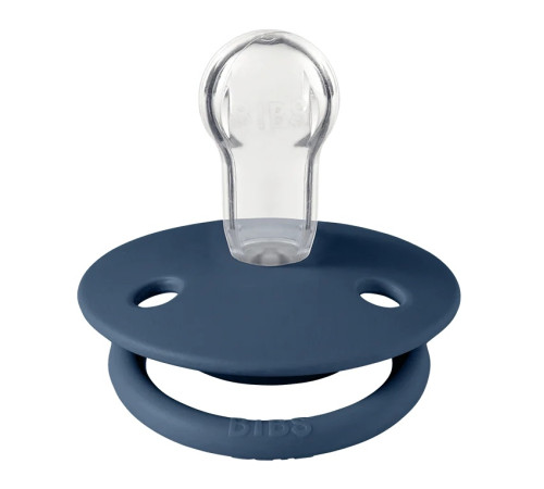 bibs Пустышка круглая силиконовая de lux (0-36 м.) steel blue
