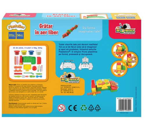 plastelino int3541 set de plastilină "gratar in aer liber"