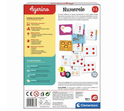 as kids 1024-50883 joc educativ agerino «numerele» 