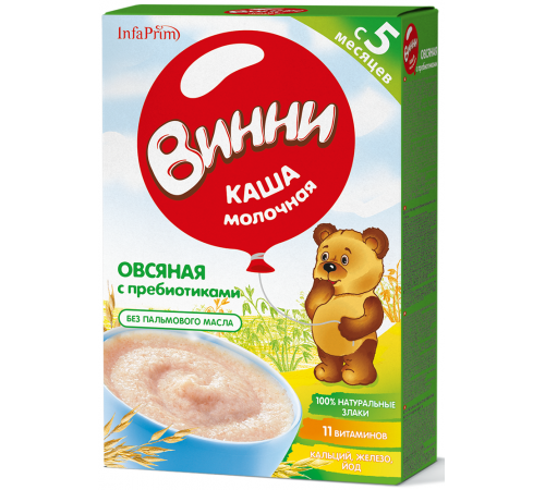 Детское питание в Молдове Винни Каша молочная Овсяная c пребиотиками (5 m+) 200 гр. Детское питание в Молдове Винни Каша молочная Овсяная c пребиотиками (5 m+) 200 гр.