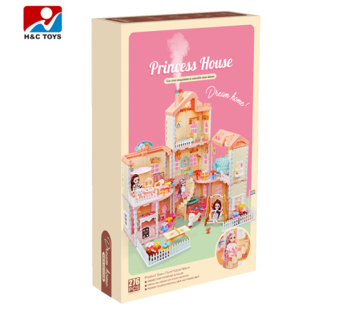52145 casă de păpuși cu mobilier și iluminare "princess house" (276 piese)