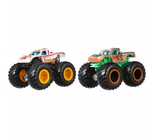 hot wheels fyj64 set de 2 mașini serie "monster trucks" in sort.