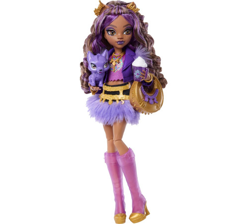 monster high jhk30 Кукла "Клодин Вульф" с питомцем Кресент