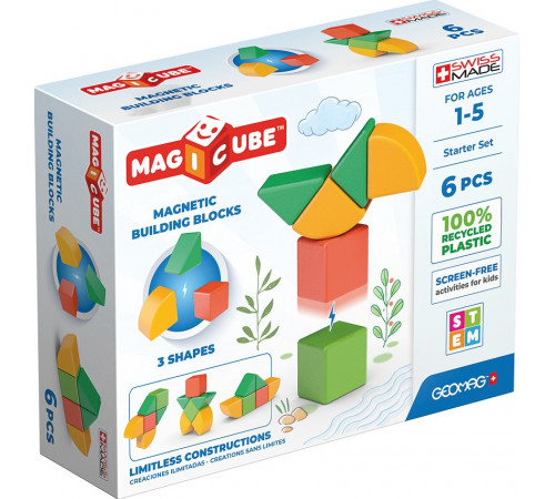  geomag 200g constructor magnetic "magicube starter set" (6 el.)