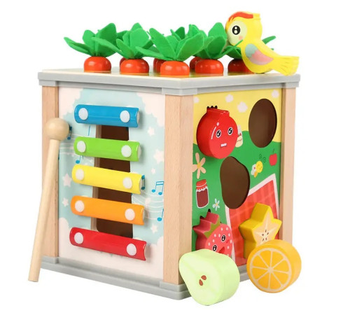 op 202138777 cub educațional din lemn montessori 6 în 1
