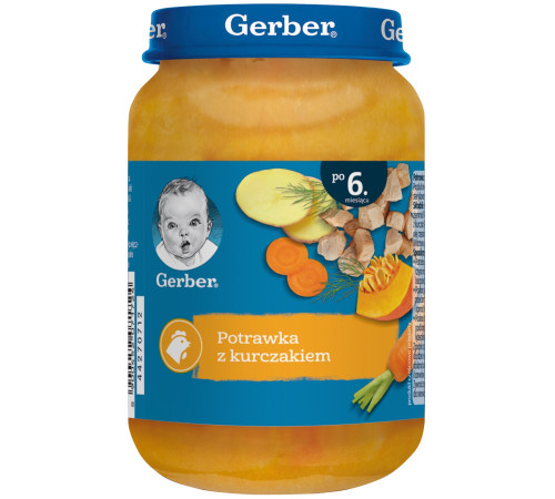 gerber Пюре курица с овощами (6 м+) 190 гр.