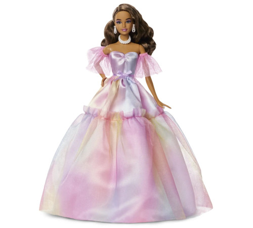 barbie jjx77 păpușa "barbie signature collectible birthday wishes" &icirc;ntr-o rochie curcubeu