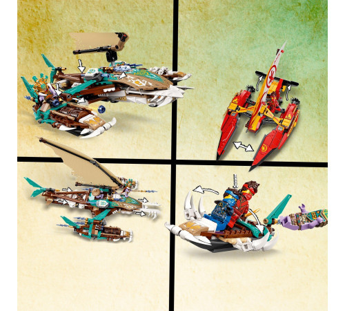 lego ninjago 71748 Конструктор "Морская битва на катамаране" (780 дет.)
