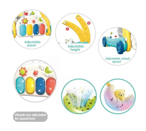 bibiin toys 6015 covoras educativ - premergător 2 &icirc;n 1