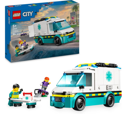 lego city 60451 Конструктор "Скорая помощь" (184 дет.)
