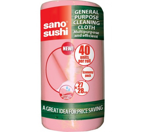 sano roll pink Универсальная тряпа в рулоне (40 шт) 427848