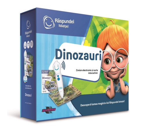 raspundel istetel 97110 creionul electronic albi și carte „dinozauri”