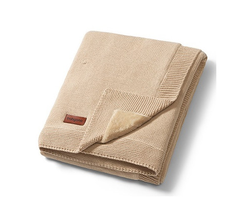  babyono-81471 1671/02 Хлопковый плед с фланелевой подкладкой (75 х 100 см) бежевый