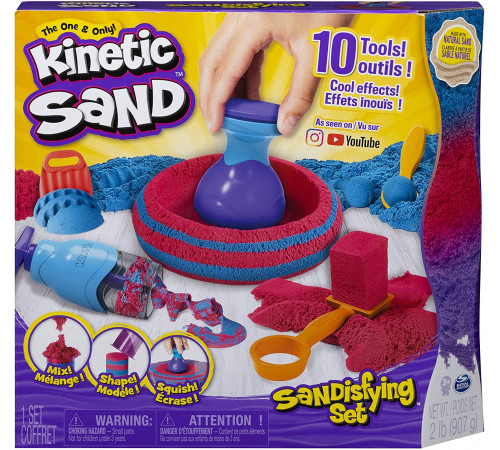 kinetic sand 6061654 set de joc "sandisfactory"