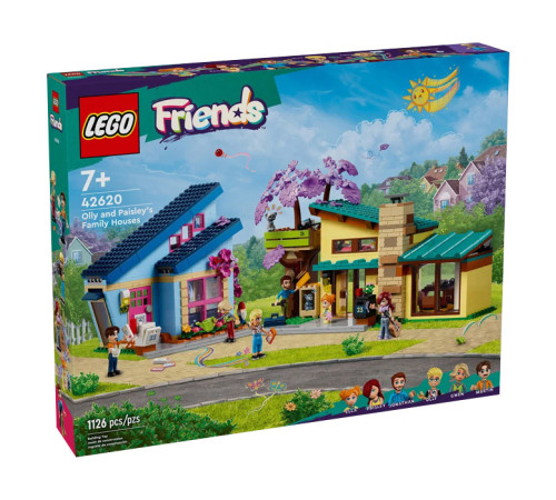 lego friends 42620 constructor "casele familiale ale lui olly si paisley" (1126 el.)
