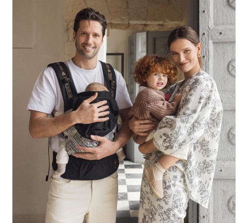 kinderkraft Рюкзак-переноска huggy bizzu чёрный\луна