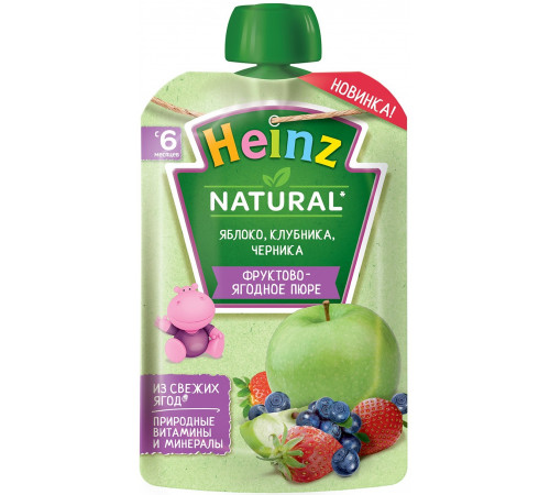 heinz piure fructe de padure cu mere, caise si catina (6 luni+) 90 gr. 