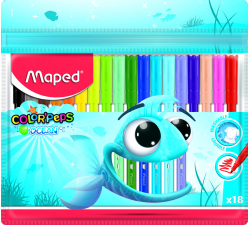  maped 845721 Смываемые фломастеры "ocean" (18 шт.)