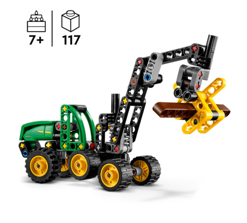 lego technic 42218 constructor "combină de recoltat cu roți john deere 1470h" (117 el.)