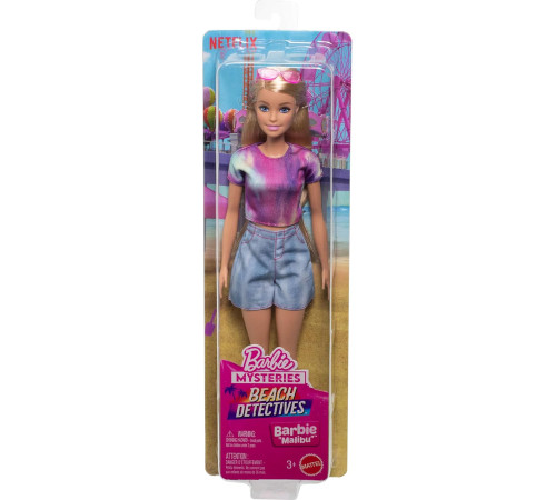 barbie jfv63 păpușa "malibu" seria "beach mystery"