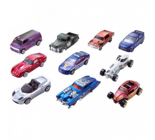 hot wheels 54886 set de mașină de bază (10 buc.)