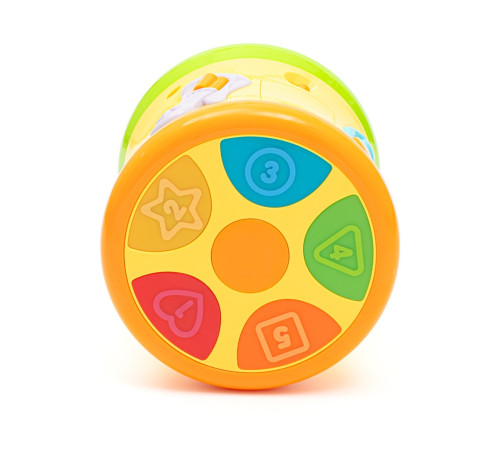 baby mix 53211 Музыкальная игрушка "Динамический бубен" (желтый)