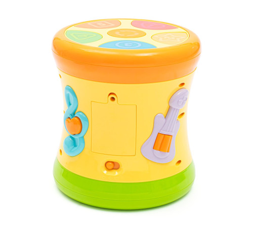 baby mix 53211 Музыкальная игрушка "Динамический бубен" (желтый)