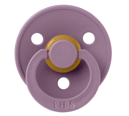 bibs Пустышка круглая латексная color s mauve (0-6 м.)