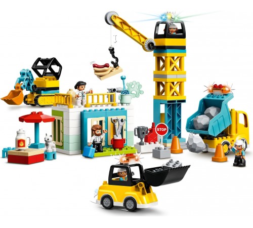 lego duplo 10933 Конструктор "Башенный кран на стройке" (123 дет.)